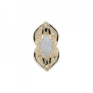 14 Karat Gold Opal Slide