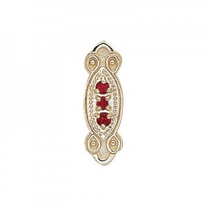 14 Karat Gold Garnet Slide