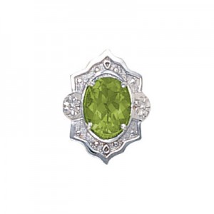 14 Karat Gold Peridot Slide