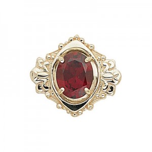 14 Karat Gold Garnet Slide