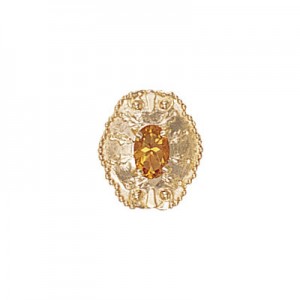 14 Karat Gold Citrine Slide