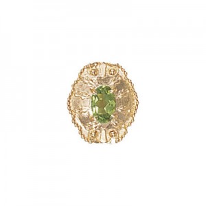 14 Karat Gold Peridot Slide