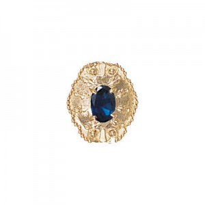 14 Karat Gold Sapphire Slide