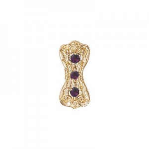 14 Karat Gold Amethyst Slide