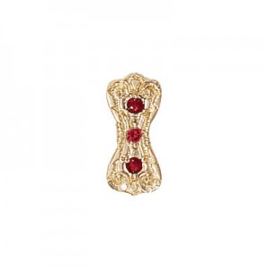 14 Karat Gold Garnet Slide