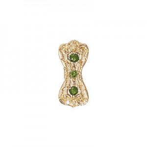 14 Karat Gold Peridot Slide