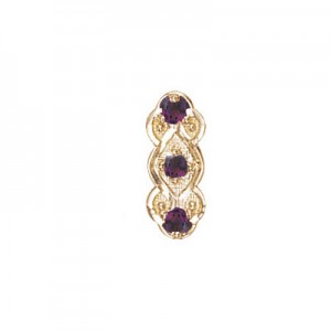 14 Karat Gold Amethyst Slide