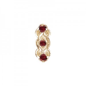 14 Karat Gold Garnet Slide