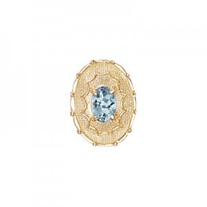 14 Karat Gold Aquamarine Slide