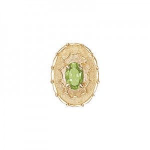 14 Karat Gold Peridot Slide