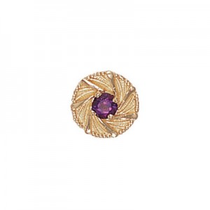 14 Karat Gold Amethyst Slide