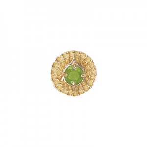 14 Karat Gold Peridot Slide