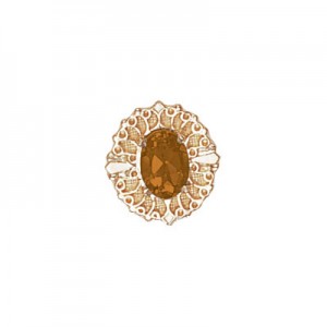 14 Karat Gold Citrine Slide