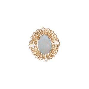 14 Karat Gold Opal Slide