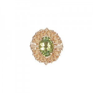 14 Karat Gold Peridot Slide