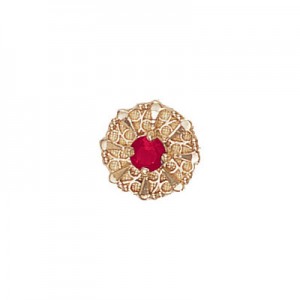 14 Karat Gold Ruby Slide