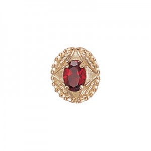 14 Karat Gold Garnet Slide