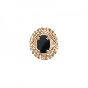 14 Karat Gold Onyx Slide