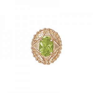 14 Karat Gold Peridot Slide