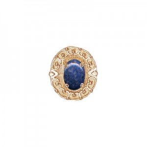 14 Karat Gold Lapis Slide