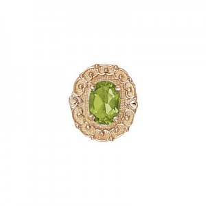 14 Karat Gold Peridot Slide