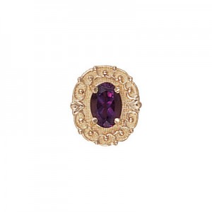 14 Karat Gold Rhodolite Garnet Slide