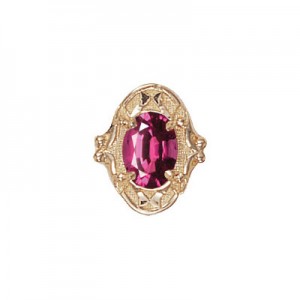 14 Karat Gold Rhodolite Garnet Slide