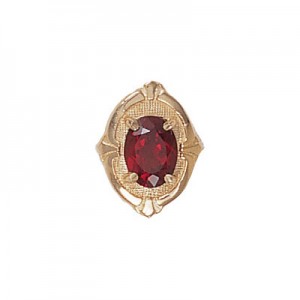 14 Karat Gold Garnet Slide