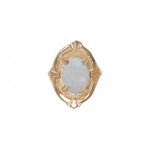 14 Karat Gold Opal Slide