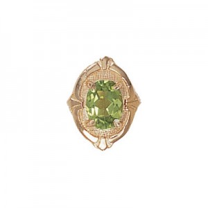 14 Karat Gold Peridot Slide