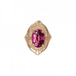 14 Karat Gold Rhodolite Garnet Slide