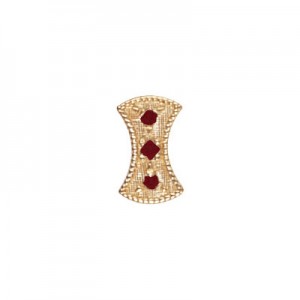 14 Karat Gold Garnet Slide