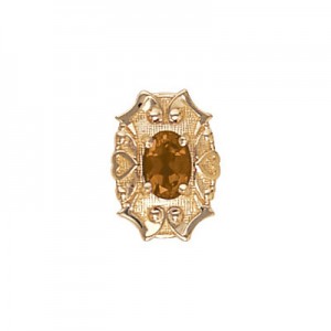 14 Karat Gold Citrine Slide