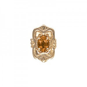 14 Karat Gold Citrine Slide