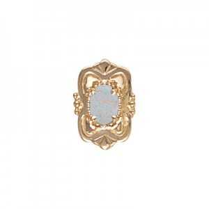 14 Karat Gold Opal Slide