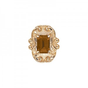 14 Karat Gold Citrine Slide