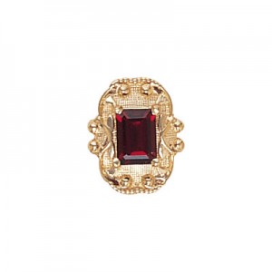 14 Karat Gold Garnet Slide