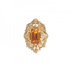 14 Karat Gold Citrine Slide