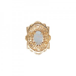 14 Karat Gold Opal Slide