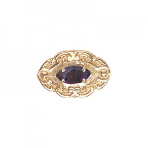 14 Karat Gold Amethyst Slide