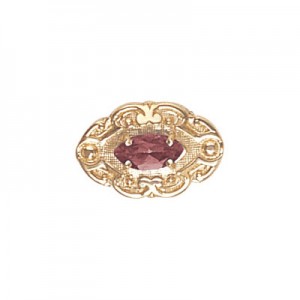 14 Karat Gold Pink Tourmaline Slide