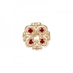 14 Karat Gold Garnet Slide