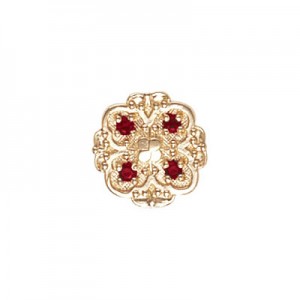 14 Karat Gold Garnet Slide