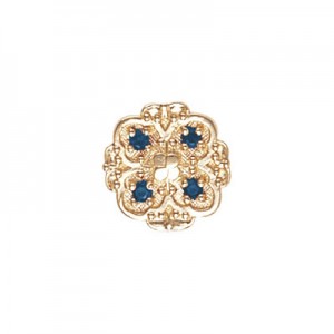 14 Karat Gold Sapphire Slide