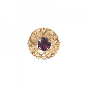 14 Karat Gold Amethyst Slide