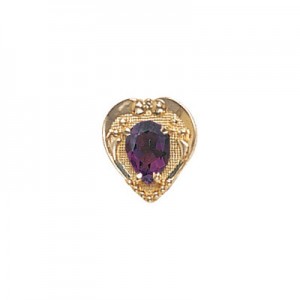 14 Karat Gold Amethyst Slide