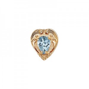 14 Karat Gold Aquamarine Slide