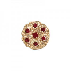 14 Karat Gold Garnet Slide