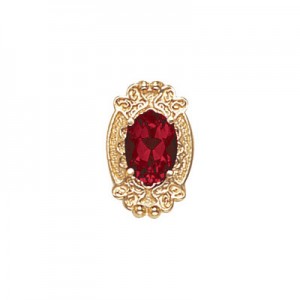 14 Karat Gold Garnet Slide