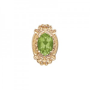 14 Karat Gold Peridot Slide